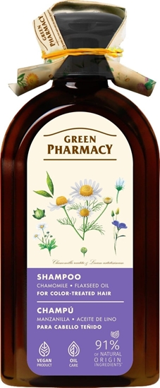 Picture of GREEN PHARMACY Szampon do wosów farbowanych Rumianek i Olej lniany 350 ml