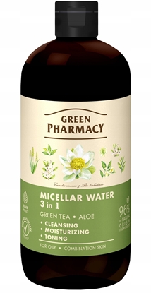 Picture of Green Pharmacy Woda micelarna 3w1 - zielona herbata i aloes 500ml