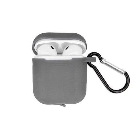 Изображение GreenGo Apple AirPods Silicone Case With Hook Gray