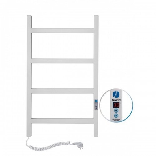 Picture of Grzejnik Navin Electric towel dryer Navin Nordic 500*800 Digital left white 12-841152-5080