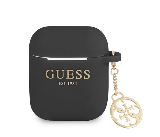Изображение Guess - Guess 4G Charm Silicone Case for AirPods 1/2 Black