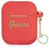 Picture of Guess Apple AirPods 1/2 Silicone Charm Heart Collection Red