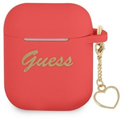 Picture of Guess Apple AirPods 1/2 Silicone Charm Heart Collection Red