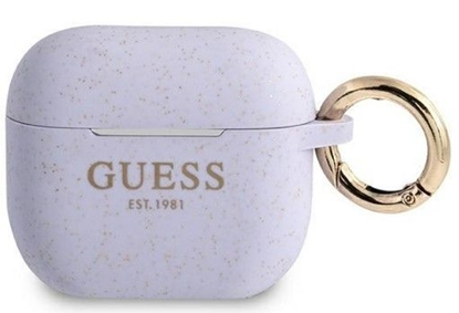Picture of Guess Apple AirPods 3 cover Silicone Glitter Purple