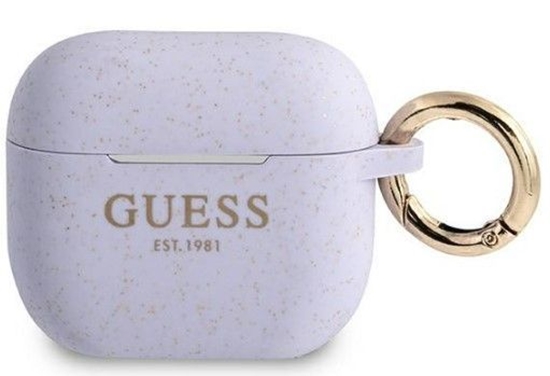 Picture of Guess Apple AirPods 3 cover Silicone Glitter Purple