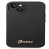 Picture of Guess Apple iPhone 14 Plus Liquid Silicone Metal Logo Case Black