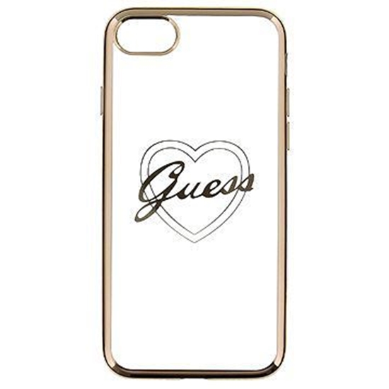 Picture of Guess Apple iPhone 7/8 Apple Heart TPU Case Gold