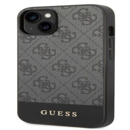 Picture of Guess Apple Phone 14 Plus Stripe Case Grey