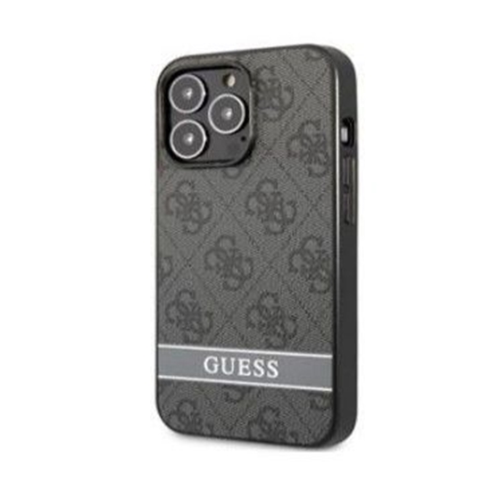 Picture of Guess Apple PU 4G Stripe Case for iPhone 13 Pro Dark Grey