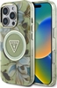 Picture of Guess Glitter Flowers Triangle Buttons MagSafe Protective cover for Apple iPhone 16 Pro