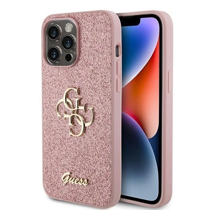 Attēls no Guess PU Fixed Glitter 4G Metal Logo Case for iPho