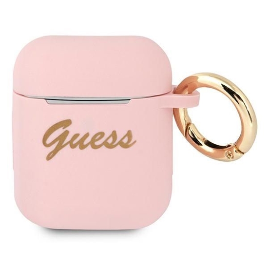 Picture of Guess GUA2SSSI AirPods cover różowy|pink Silicone 