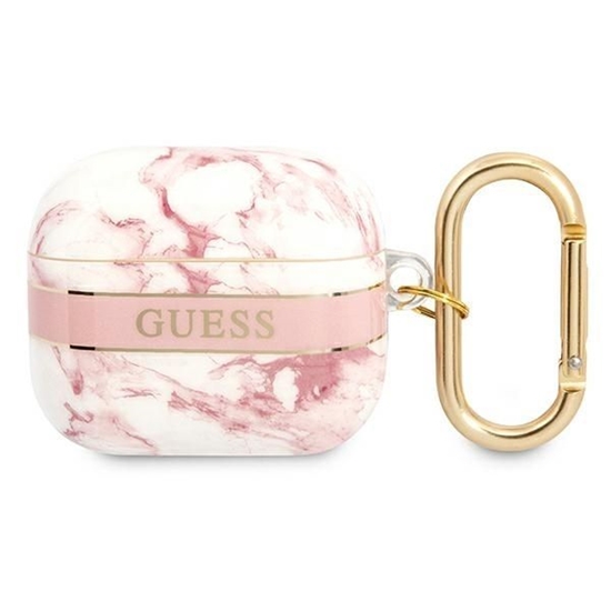Изображение Guess case for Airpods 3 GUA3HCHMAP pink Marble