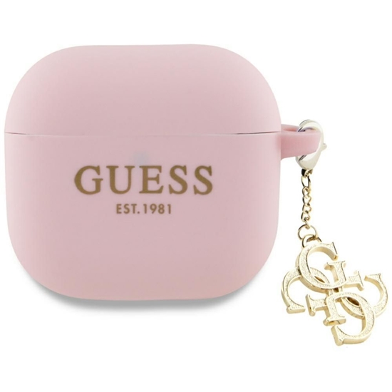 Picture of Guess GUA4LECG4P AirPods 4 cover          różowy|p