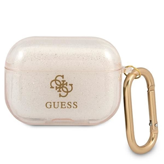 Picture of GUAPUCG4GD Guess 4G TPU Glitter Case for Airpods P