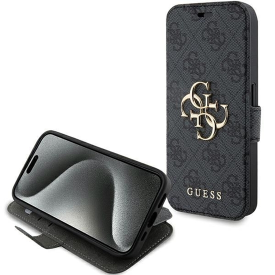Picture of Guess PU Leather 4G Metal Logo Book Case for iPhon