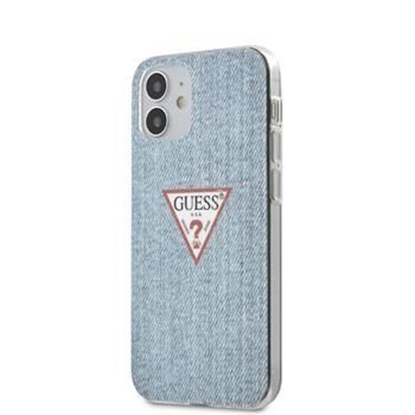 Attēls no Guess Apple iPhone 12 mini 5.4'' PC/TPU Denim Triangle Cover Light Blue