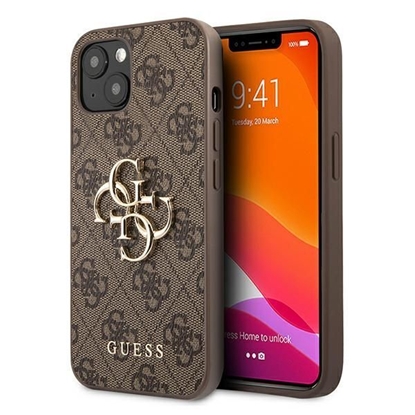 Attēls no Guess PU 4G Metal Logo Case for iPhone 13 Brown