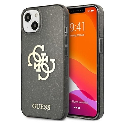 Изображение GUHCP13SPCUGL4GBK Guess TPU Big 4G Full Glitter Ca