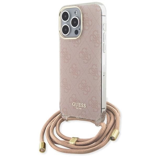 Picture of Guess GUHCP15LHC4SEP iPhone 15 Pro 6.1" różowy|pin