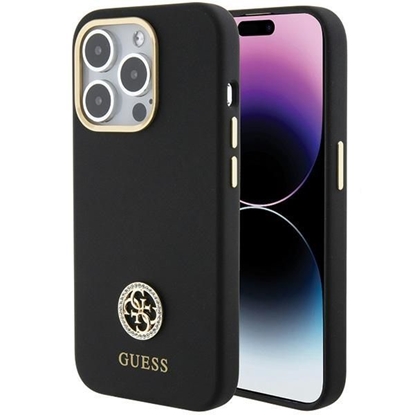 Attēls no Guess Liquid Silicone 4G Strass Metal Logo Case fo