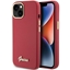 Picture of Guess Apple iPhone 15 / 14 / 13 6.1 magenta hardcase Silicone Script Metal Logo Red