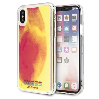 Attēls no Guess GUHCPXGLCPI iPhone X|Xs różowy |pink hard ca