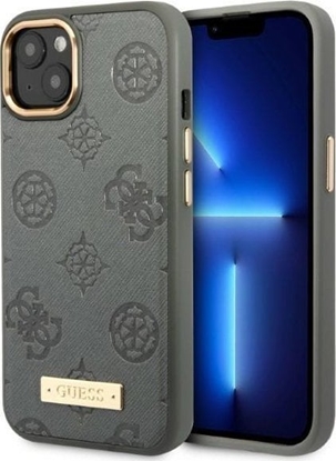 Attēls no Guess Guess GUHMP13MSAPSTG iPhone 13 6,1" szary/grey hardcase Peony Logo Plate MagSafe