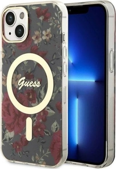 Picture of Guess Guess Flower MagSafe - Etui iPhone 14 (Zielony)