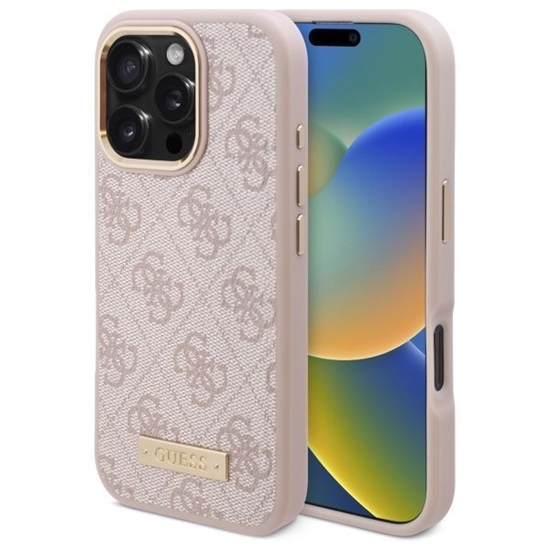 Picture of Guess GUHMP16LU4GPRP iPhone 16 Pro 6.3" różowy|pin