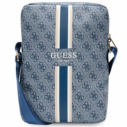 Attēls no Etui na tablet Guess Guess 4G Stripes Tablet Bag - Torba na tablet 10" (Niebieski)