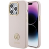 Picture of Guess Apple iPhone 15 Pro Liquid Silicone 4G Strass Metal Logo Case