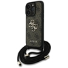 Picture of Guess GUHCP16LP4GMGCRW PU 4G Metal Logo Crossbody Strap Case for Apple iPhone 16 Pro