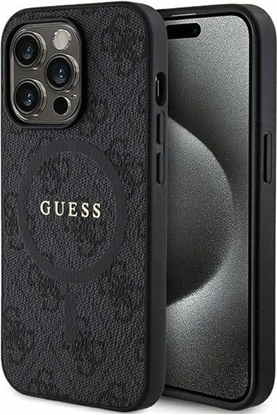 Attēls no Guess Oryginalne Etui GUESS Hardcase GUHMP14XG4GFRK do iPhone 14 Pro Max (Kompatybilny z Magsafe / 4G Ring classic logo / czarny)