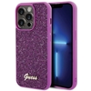Picture of Guess PU Disco Script Metal Case for Apple iPhone 15 Pro