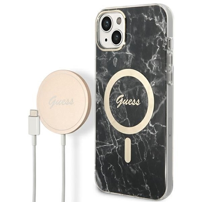 Picture of Zestaw Guess GUBPP14MHMEACSK Case+ Charger iPhone 