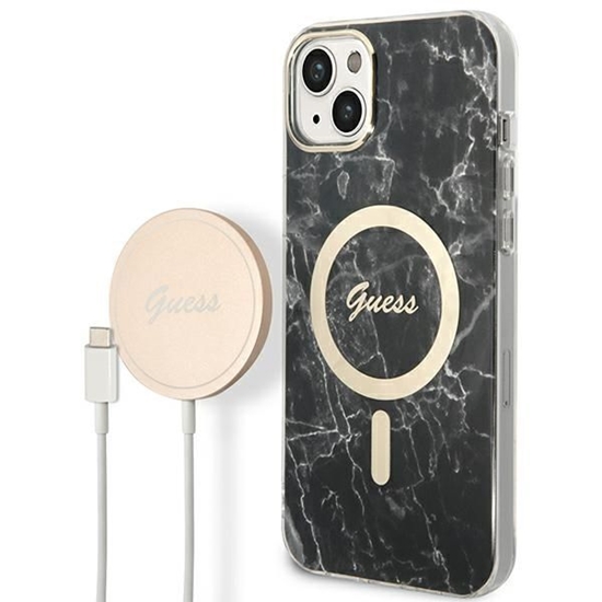 Picture of Zestaw Guess GUBPP14MHMEACSK Case+ Charger iPhone 