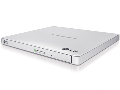 Изображение H.L Data Storage Ultra Slim Portable DVD-Writer GP57EW40 Interface USB 2.0, DVD±R/RW, CD read speed 24 x, CD write speed 24 x, White, Desktop/Notebook