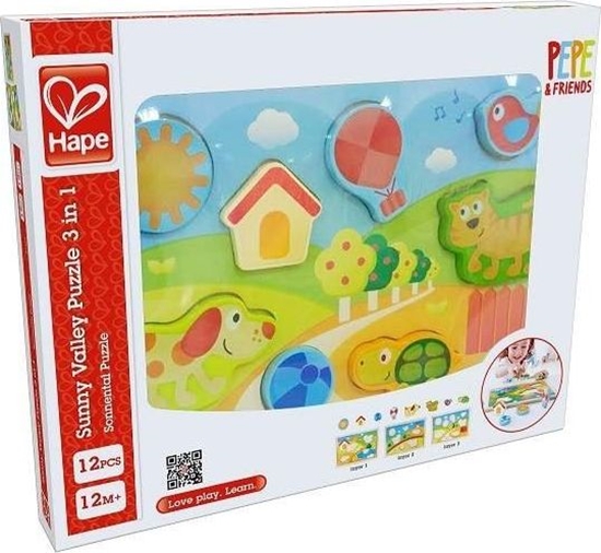 Picture of Hape HAPE Puzzle 3 w 1 soneczna dolina uniw