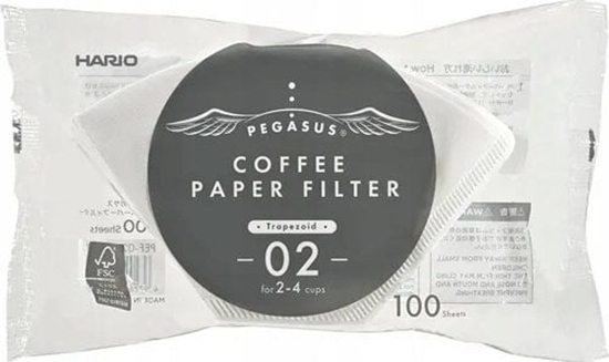 Picture of Hario Hario - Filtry papierowe biae PEGASUS 02 - 100 Sztuk
