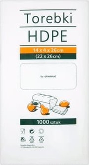Picture of HDPE Torebki spoywcze 14x4x26 cm 1000 sztuk  [120|37]