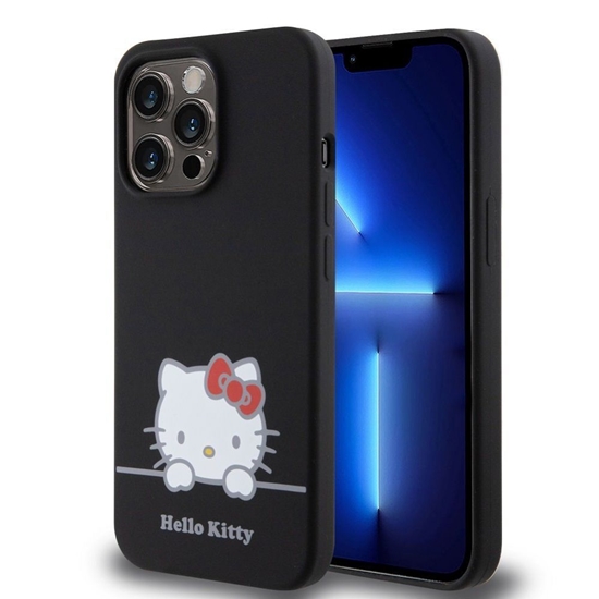 Picture of Hello Kitty - Hello Kitty Liquid Silicone Daydreaming Logo Case for iPhone 13 Pro Black