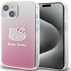 Picture of Hello Kitty Apple iPhone 15 6.1 hardcase IML Gradient Electrop Kitty Head Pink