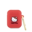Изображение Hello Kitty Apple Airpods 1/2 cover Silicone 3D Kitty Head Red