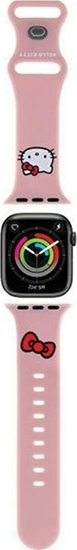 Picture of HelloKitty Hello Kitty Pasek HKAWLSCHBLP Apple Watch 42/44/45/49mm róowy/pink strap Silicone Kitty Head