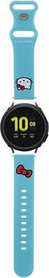 Picture of HelloKitty Hello Kitty Pasek Uniwersalny HKUWMSCHBLB Silicone Kitty Head niebieski/blue 20mm