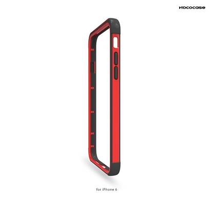 Attēls no Hoco Apple iPhone 6 Coupe Series Double-Color Bracket bumper Red