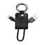 Picture of Hoco Apple iPhone Datu kabelis HQ UPL19 KEY CHAIN PORTABLE CHARGE CABLE BLACK