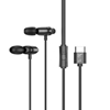 Изображение Hoco M122 Power metal universal digital earphones with microphone Type-C Black