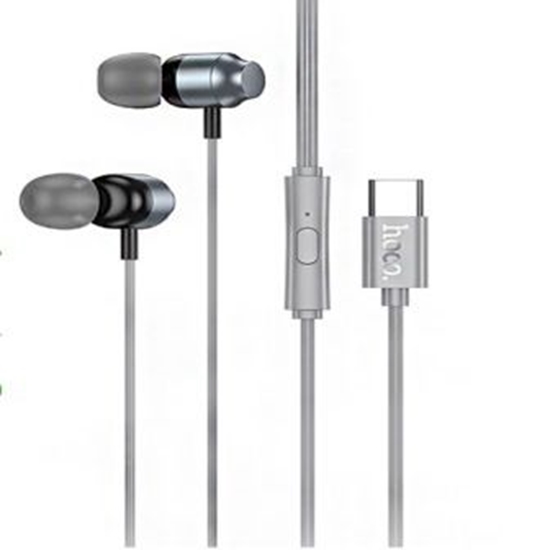 Picture of Hoco M122 Power metal universal digital earphones with microphone Type-C Metal Grey